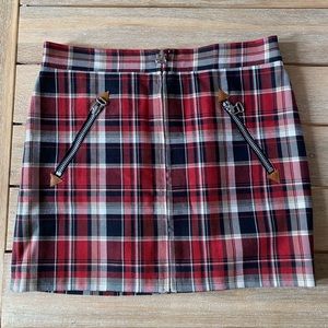 Rag and Bone Plaid Zipper Skirt